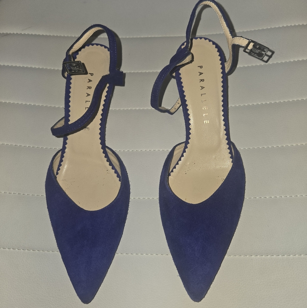Women's Parallele Blue Suede Heels